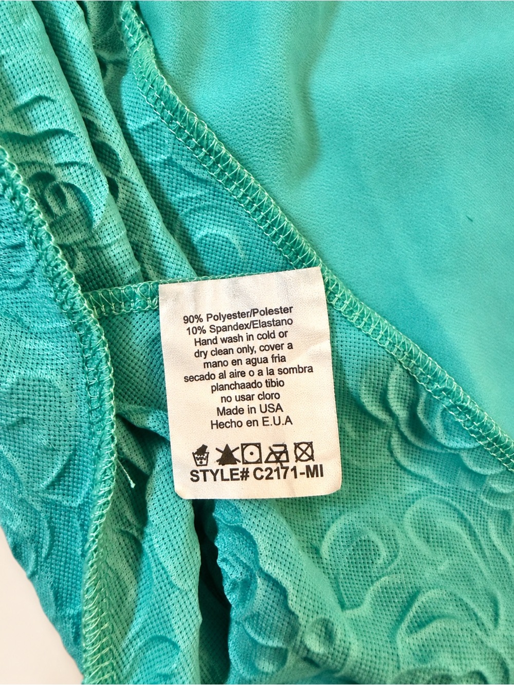 Avia Teal Stretch with Subtle Jacquard Texture size M